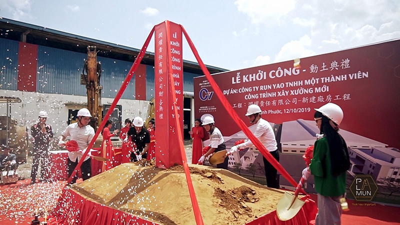 Lễ khởi công công ty TNHH MTV Run Yao (Đài Loan) 10 lễ khởi công