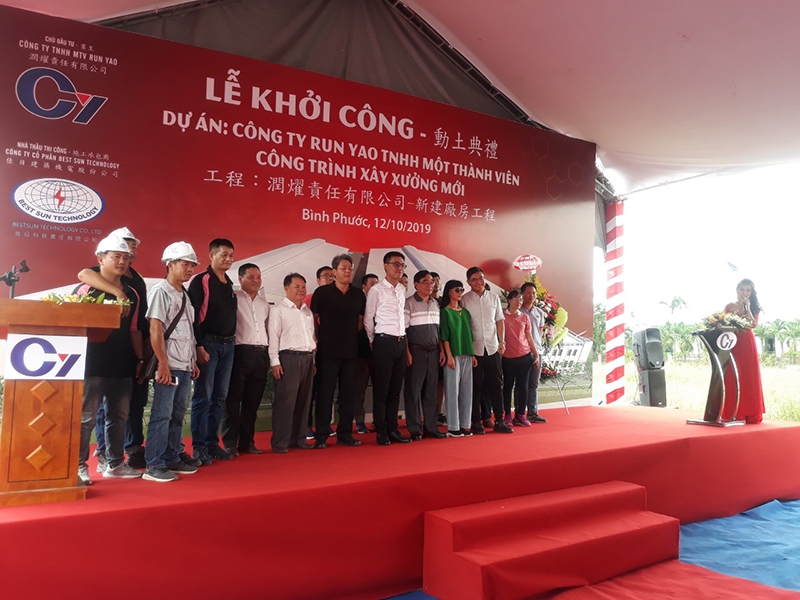 Lễ khởi công công ty TNHH MTV Run Yao (Đài Loan) 11 lễ khởi công