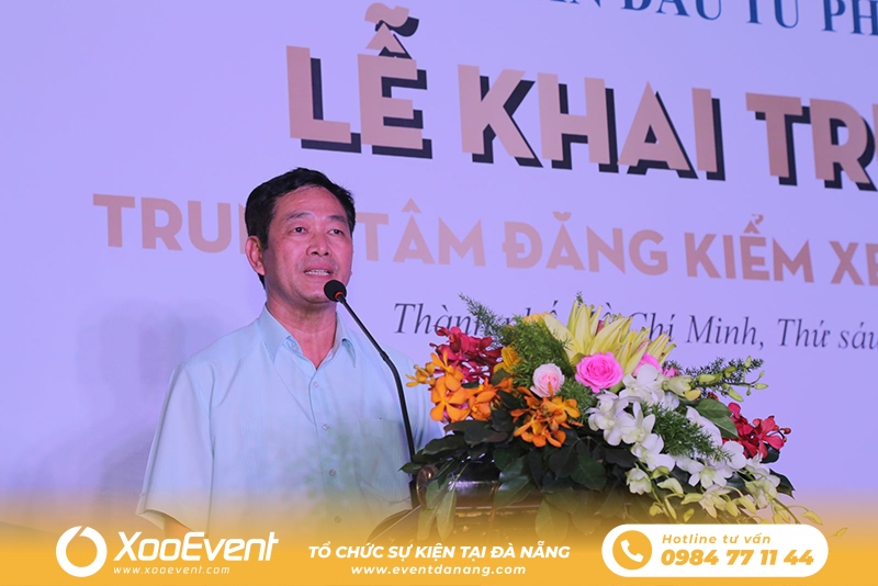 Tưng bừng Khai Trương Trung Tâm đăng kiểm xe cơ giới 50 – 17D 5 phát biểu khai mạc chương trình