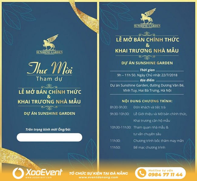 Ứng dụng thiết kế hiện đại trong thư mời dự lễ khai trương 6 công ty event chuyên nghiệp